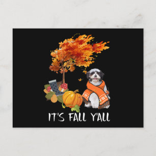 Hund Lover   Shih Tzu is Fall Yall Feiertagspostkarte