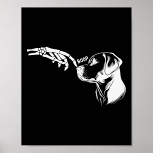 Hund Lover Skeleton Hand Boop Funny Halloween Labr Poster