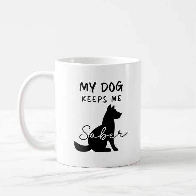 Hund Lover Sobriety Kaffeetasse (Links)