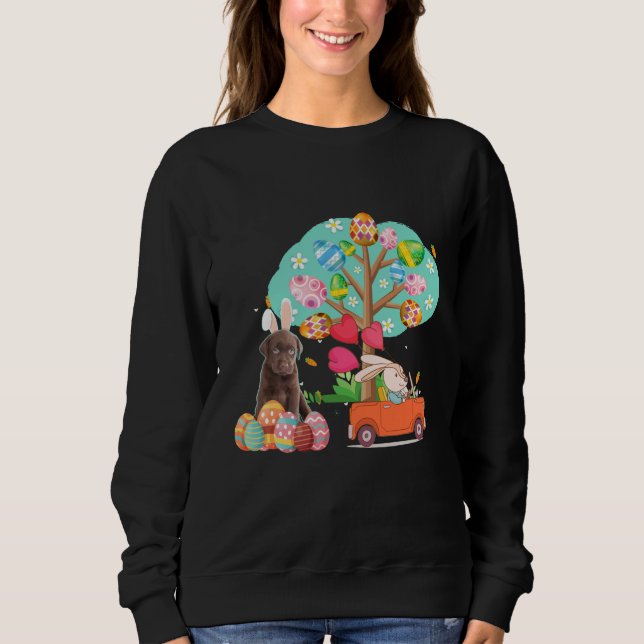 Hund Lover | Sonnenschokolade Labrador Ostertag Sweatshirt (Vorderseite)
