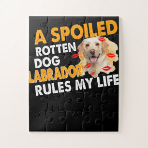 Hund Lover   Sposed Rotten Labrador regiert mein L Puzzle