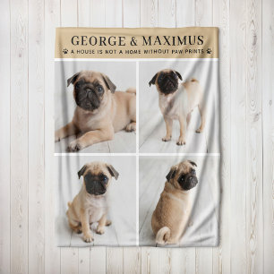 Hund Lover Tan Personalisierter Hundename FotoColl Fleecedecke