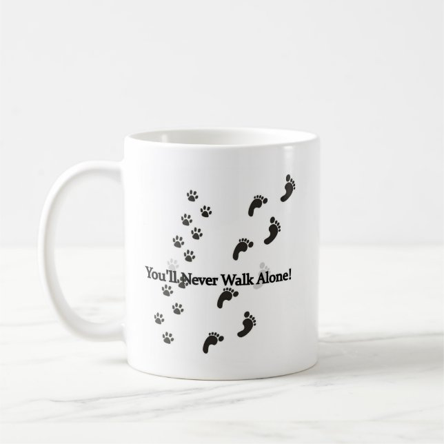 Hund Lover Tasse | Gehen Sie niemals mit der Kaffe (Links)