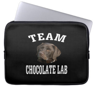 Hund Lover   Team Chocolate Labrador Retriever Laptopschutzhülle