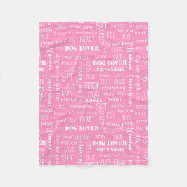 Hund Lover Typografie Fleece Blanket