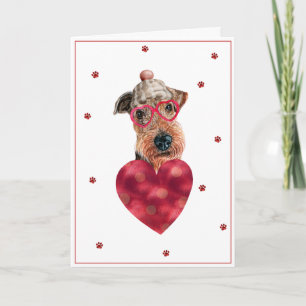 Hund Lover Valentine Geschenk Airedale Terrier Karte
