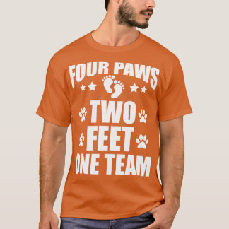 Hund Lover Vier Pfoten 1,5 m ein Team w T-Shirt