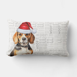 Hund Lover Weihnachts-Beagle in einem Winterhut Lendenkissen