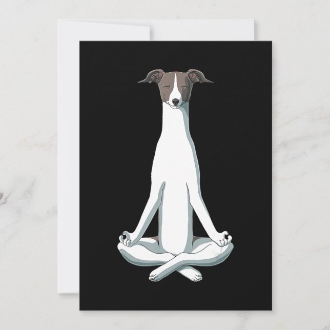 Hund Lover | Yoga Italian Greyhound Feiertagskarte (Vorderseite)