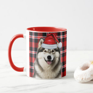 Hund Lover's Alaskan Malamute Urlaub Kariert Tasse