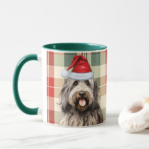 Hund Lover's Bergamasco Holiday Kariert Tasse