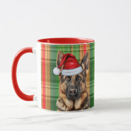 Hund Lover's Red Green Kariert und GSD Urlaub Tasse