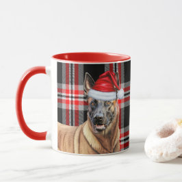 Hund Lover's Red Kariert belgischen Malinois Holid Tasse