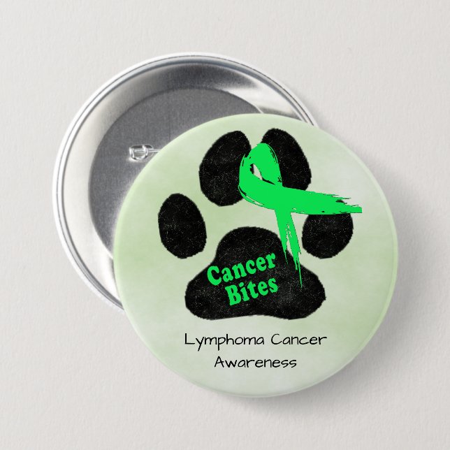 Hund Lymphom Krebs Aufklärungsbutton Button (Vorne & Hinten)
