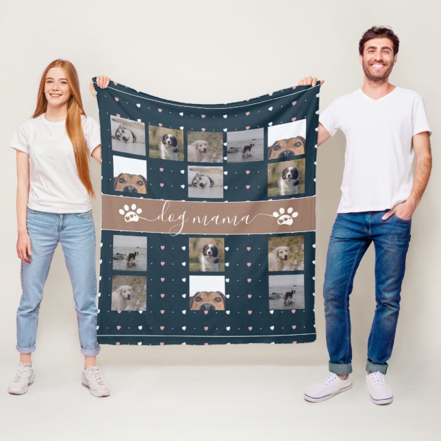 Hund Mama, 5 Foto Fleece Blanket (Beispiel)