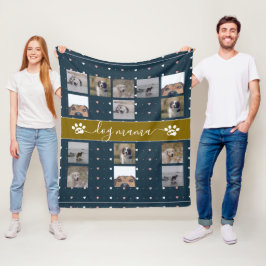 Hund Mama, 5 Foto Fleece Blanket