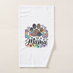 Hund Mama Pfote Leopard Regenbogen Wasserfarbe Her Handtuch