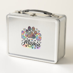 Hund Mama Pfote Leopard Regenbogen Wasserfarbe Her Metall Brotdose
