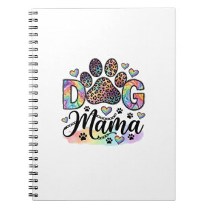 Hund Mama Pfote Leopard Regenbogen Wasserfarbe Her Notizblock
