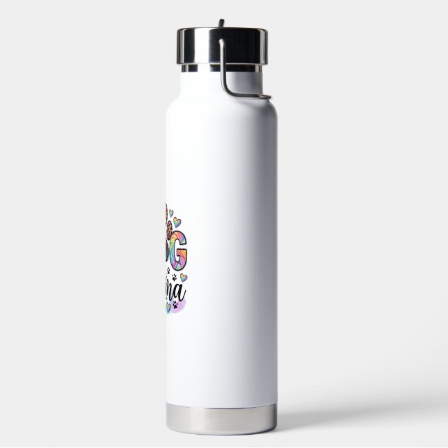 Hund Mama Pfote Leopard Regenbogen Wasserfarbe Her Trinkflasche (Links)