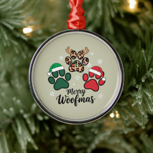 Hund Mama Weihnachten Fröhliche Woofmas Hunde Lieb Ornament Aus Metall