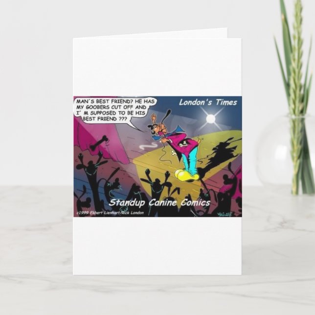 Hund Mans Bester Freund? Funny Gifts & Sammlerstüc Karte (Vorderseite)
