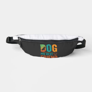 Hund mein bester Freund Retro-Design Bauchtasche