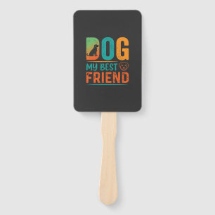 Hund mein bester Freund Retro-Design Fächer