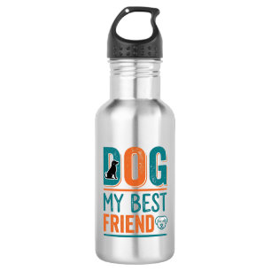 Hund mein bester Freund Vintage-Hundeliebhaber-Shi Edelstahlflasche