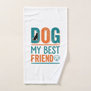 Hund mein bester Freund Vintage Hundeliebhaber-Shi Handtuch