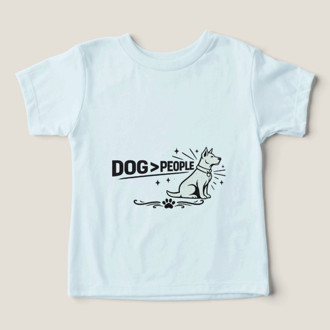 HUND > MENSCHEN – Lustiges Design für Hundebesitze (Design Vorderseite)