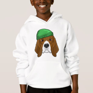 Hund mit Beanie Hoodie