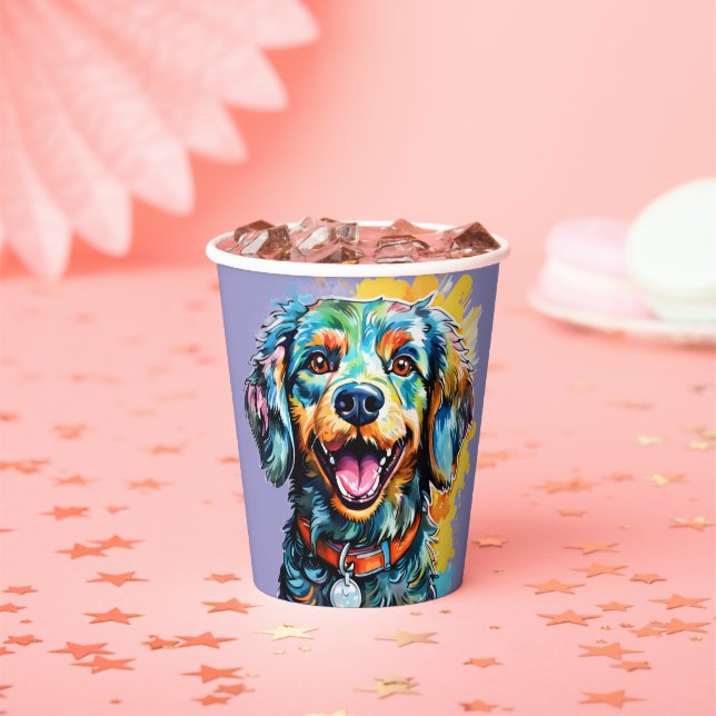 Hund mit Brille Pappbecher (Insitu)