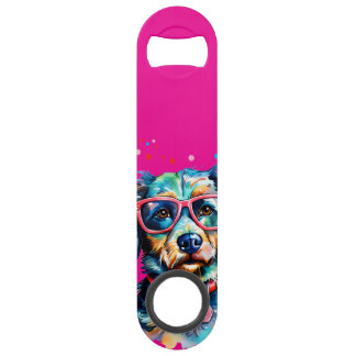 Hund mit Brille Speed Flaschenöffner