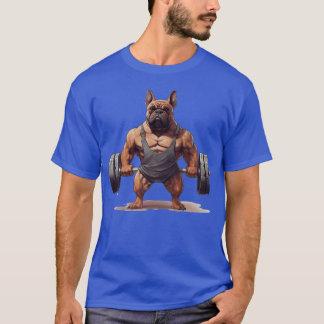 Hund mit Dumbell Girl-Geschenk T-Shirt