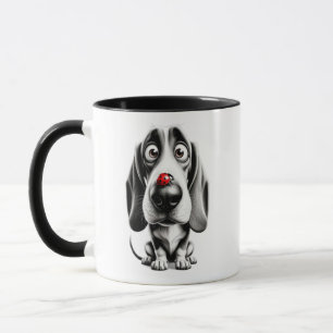 Hund mit einem Marienkäfer Tasse