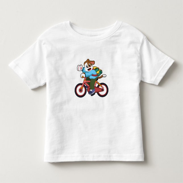 Hund mit Fahrrad Kleinkind T-shirt (Vorderseite)