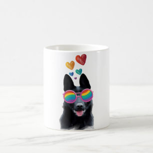 Hund mit Herz-Valentinstag Kaffeetasse