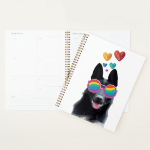 Hund mit Herz-Valentinstag Planer