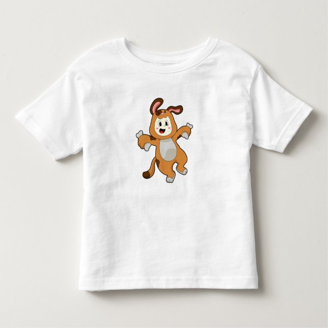 Hund mit Knochen als Kaninchen Kleinkind T-shirt (Vorderseite)