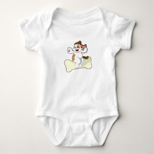 Hund mit Knochen Baby Strampler