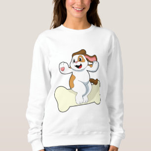 Hund mit Knochen Sweatshirt