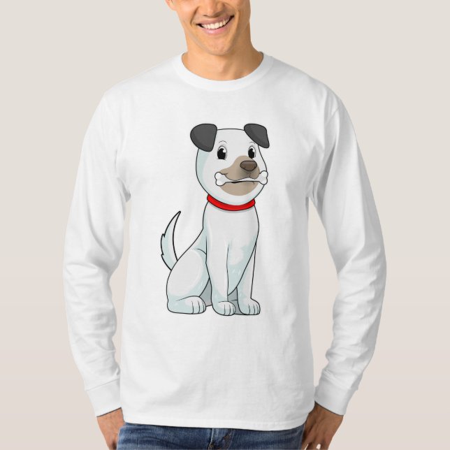 Hund mit Knochen T-Shirt (Vorderseite)