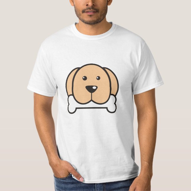 Hund mit Knochen T-Shirt (Vorderseite)