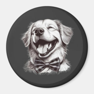 Hund mit Krawatte Magnet