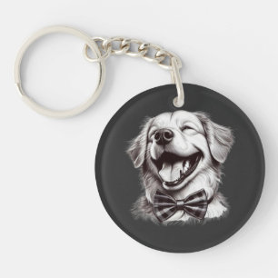 Hund mit Krawatte Schlüsselanhänger
