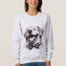 Hund mit Krawatte Sweatshirt