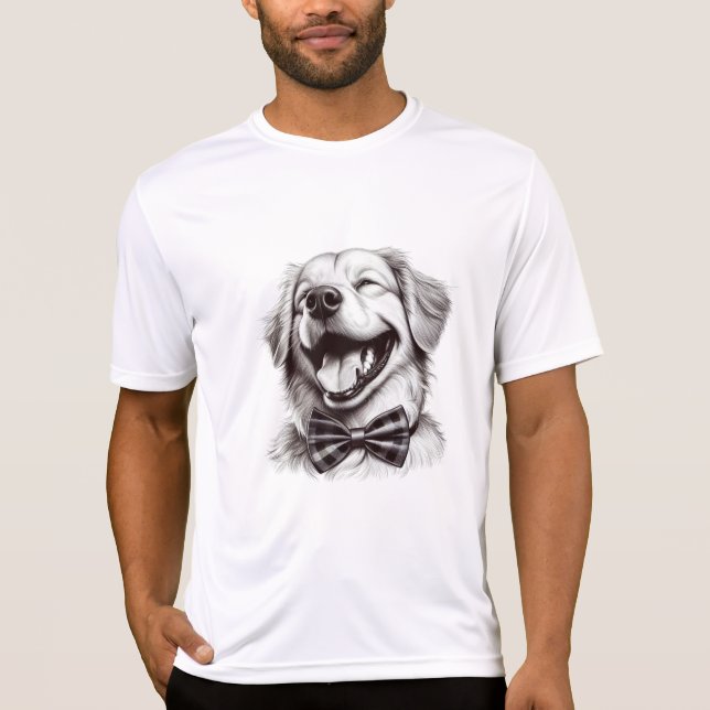 Hund mit Krawatte T-Shirt (Vorderseite)