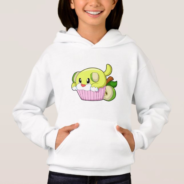 Hund mit Kuchen Hoodie (Vorderseite)