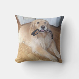 Hund mit Leine Kissen